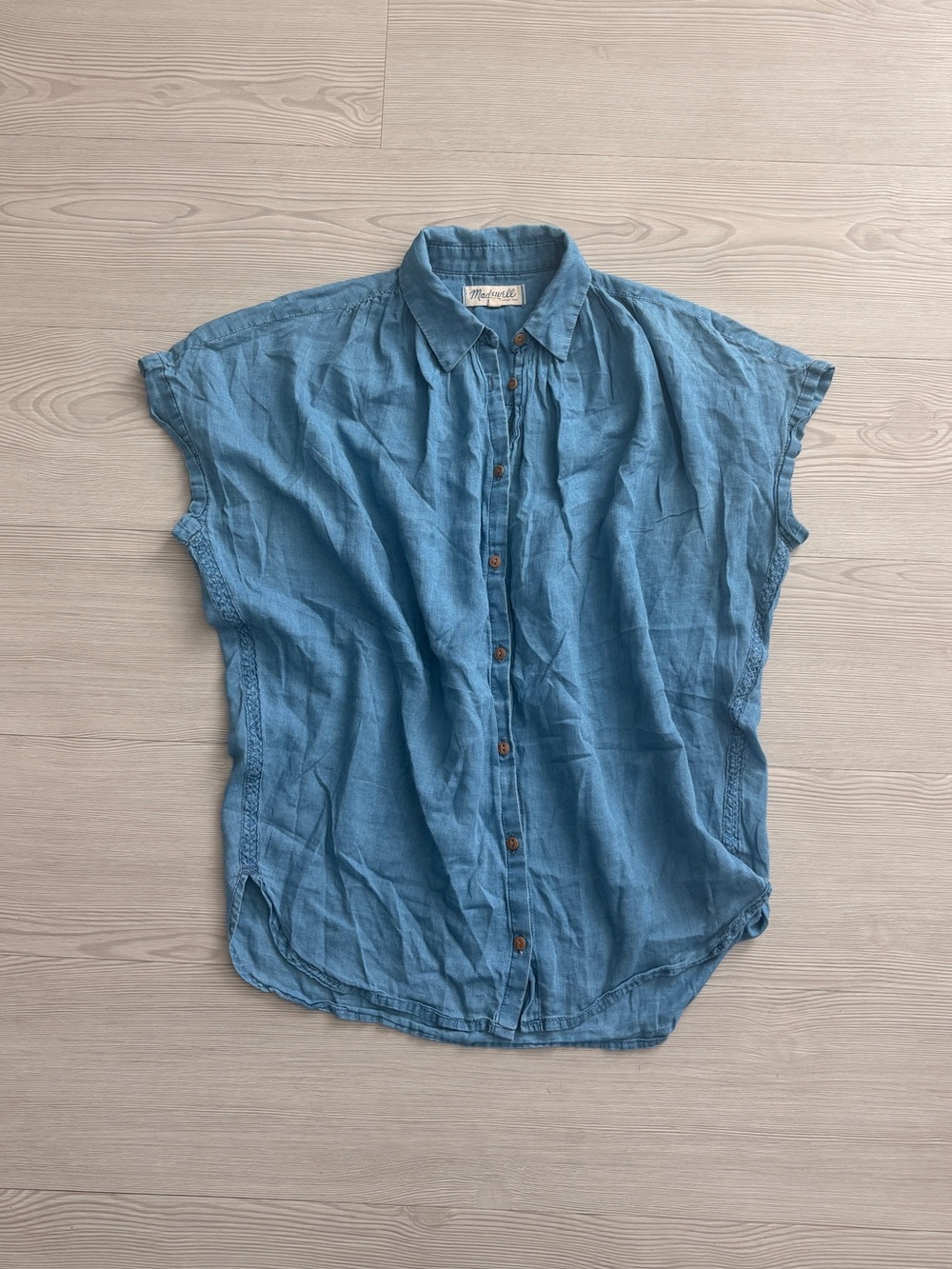 Madewell Light Blue Short-Sleeve Button-Down Shirt